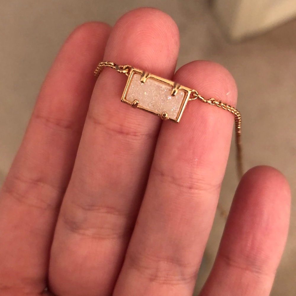 Rose gold druzy Kendra Scott bar necklace - Picture 5 of 6